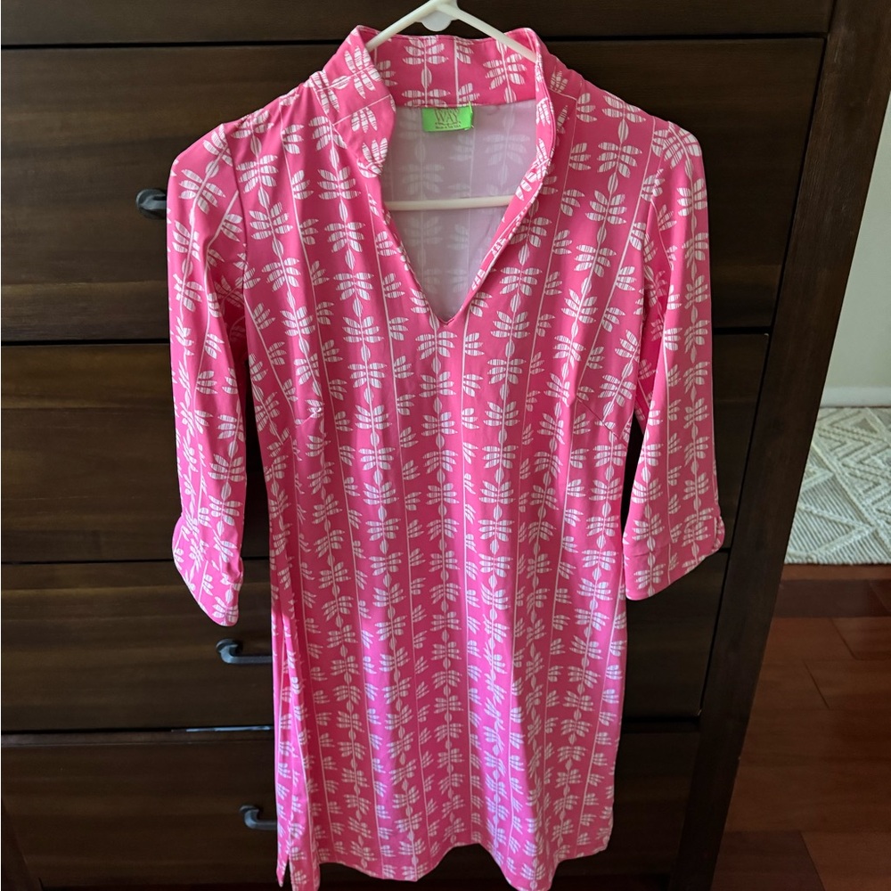 Katherine Way Pink and White Patterned Men's Shirt